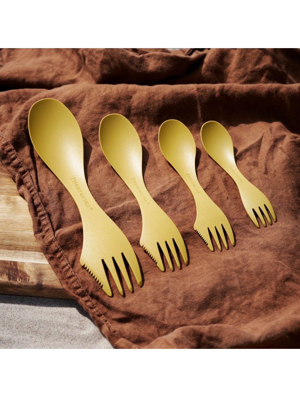Spork mittel 2-pack orange/black