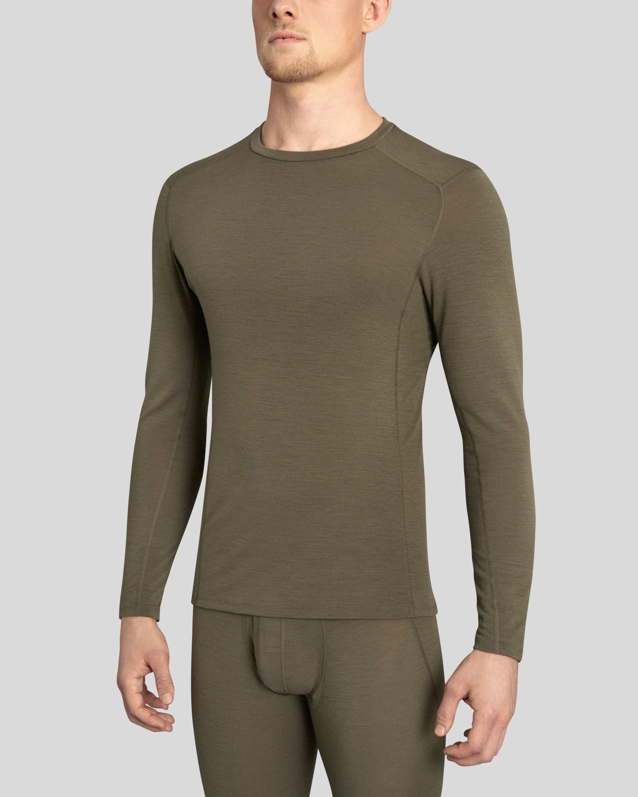 Merino Slim LS Shirt FR stone grey