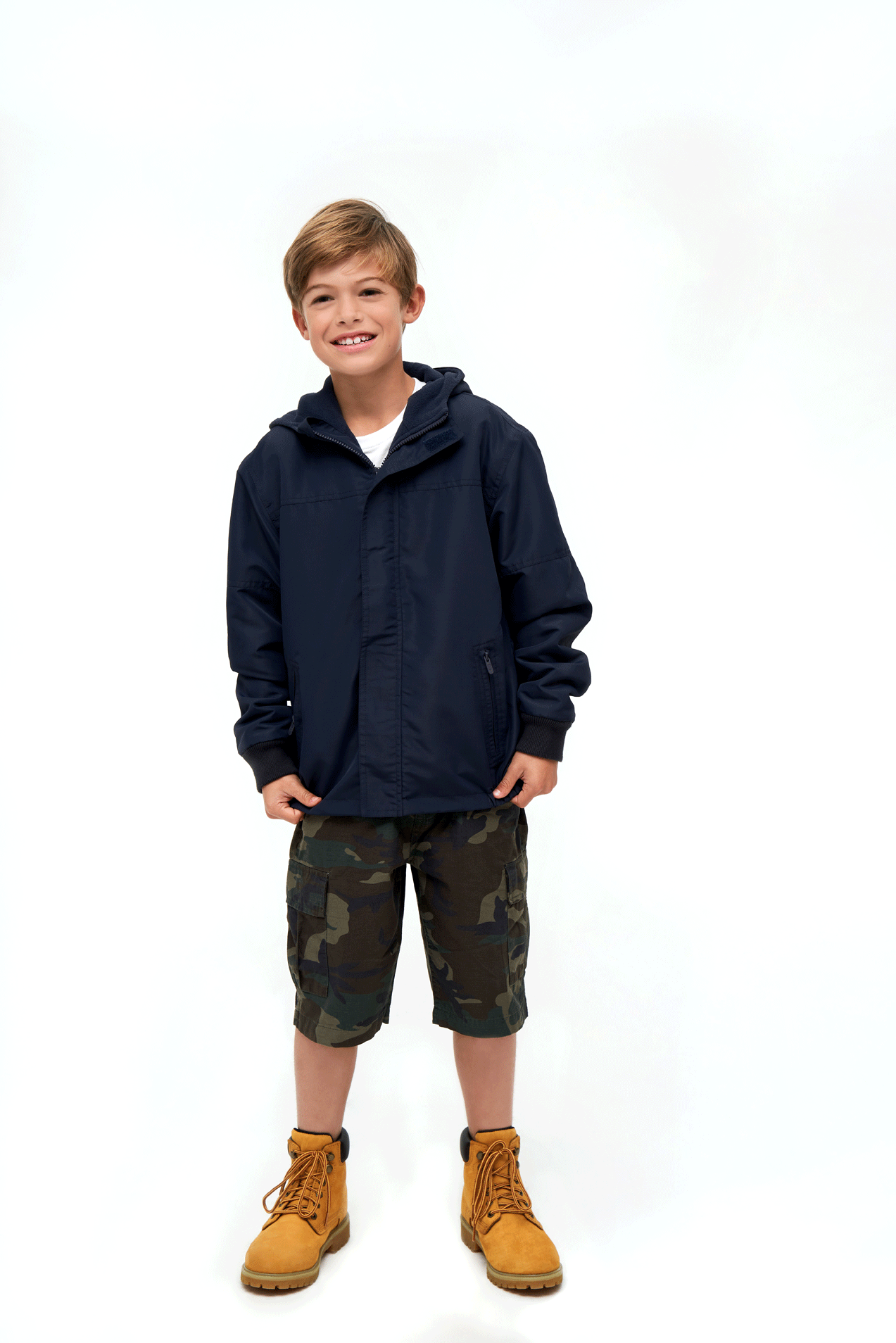 Kids Windbreaker Frontzip navy