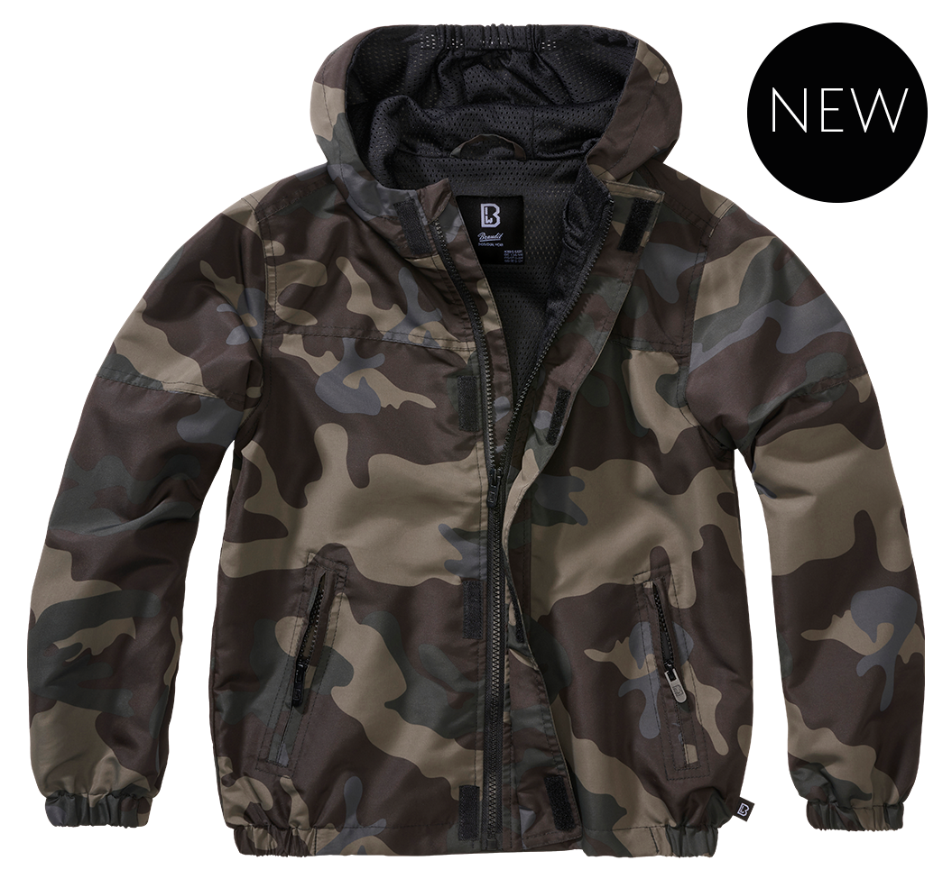 Kids Summerwindbreaker Frontzip darkcamo