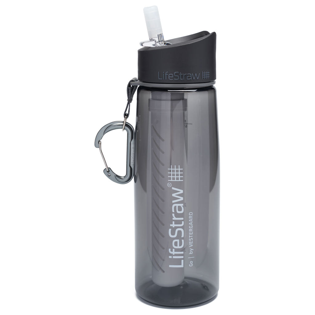 Wasserflasche mit Filter GO 0,65L grey