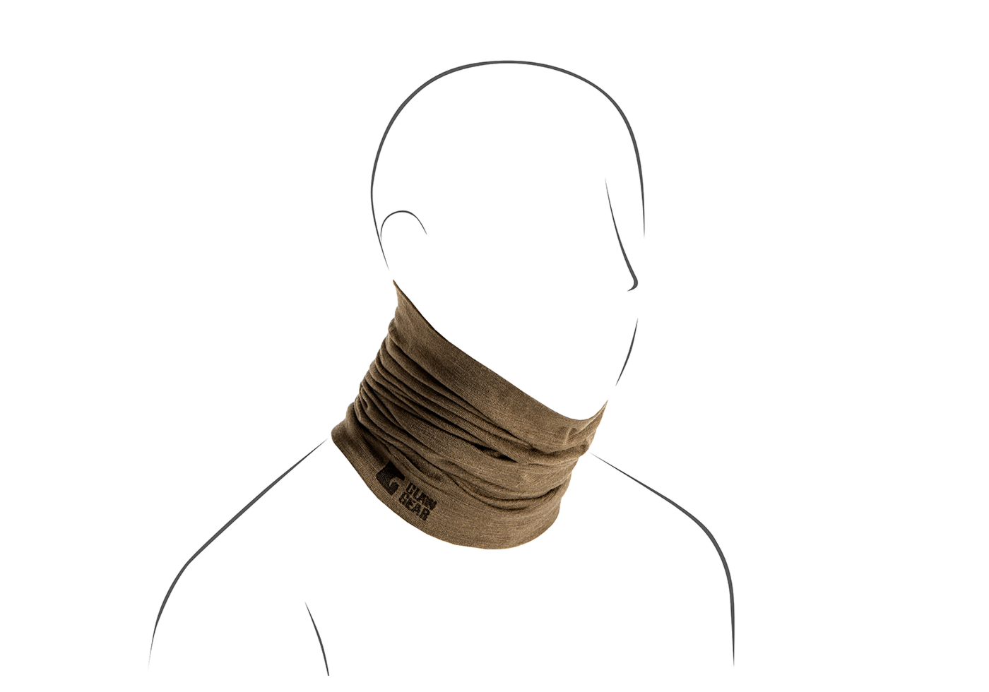 Merino Seamless Neck Gaiter stonegrey olive