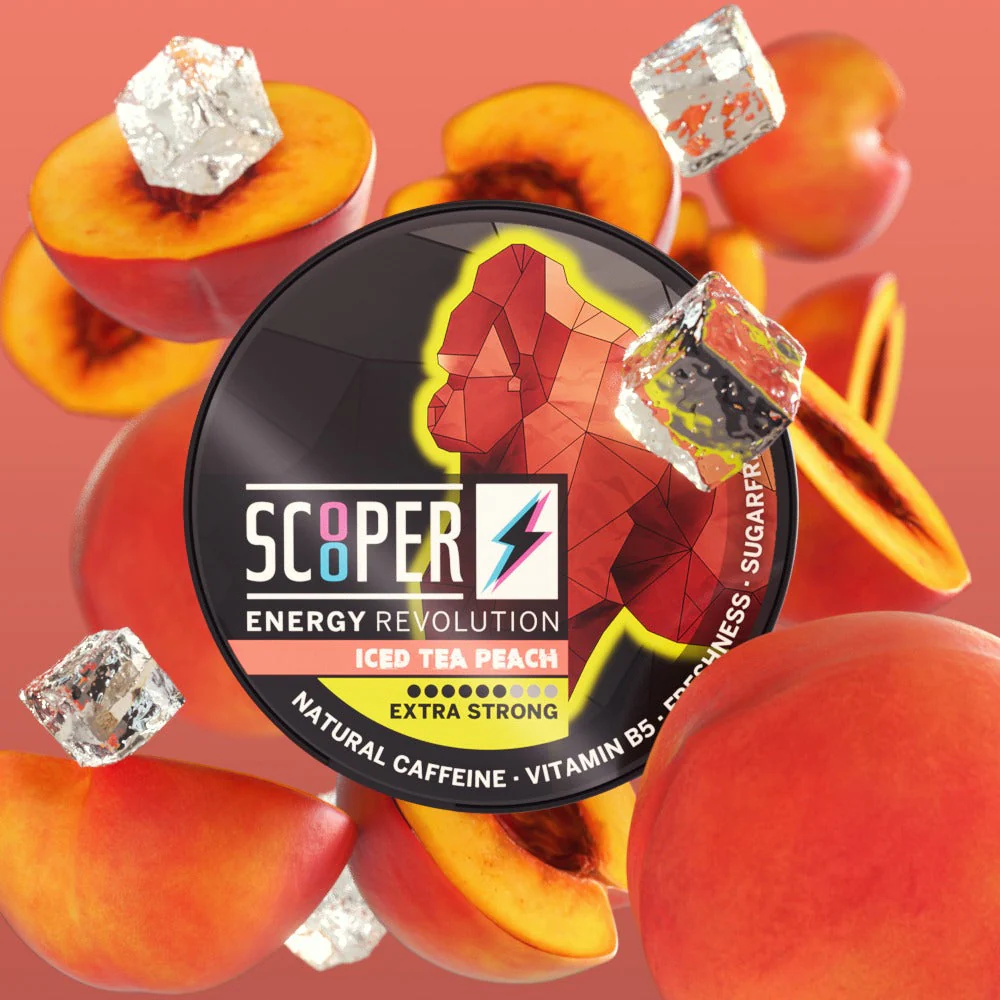Nikotinfreier Koffein Snus Energy Iced Tea Peach 1x Dose