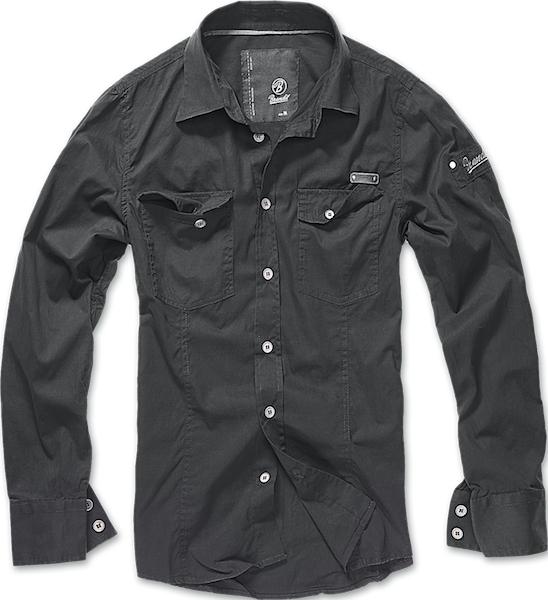 Hemd Slim-Fit Shirt schwarz