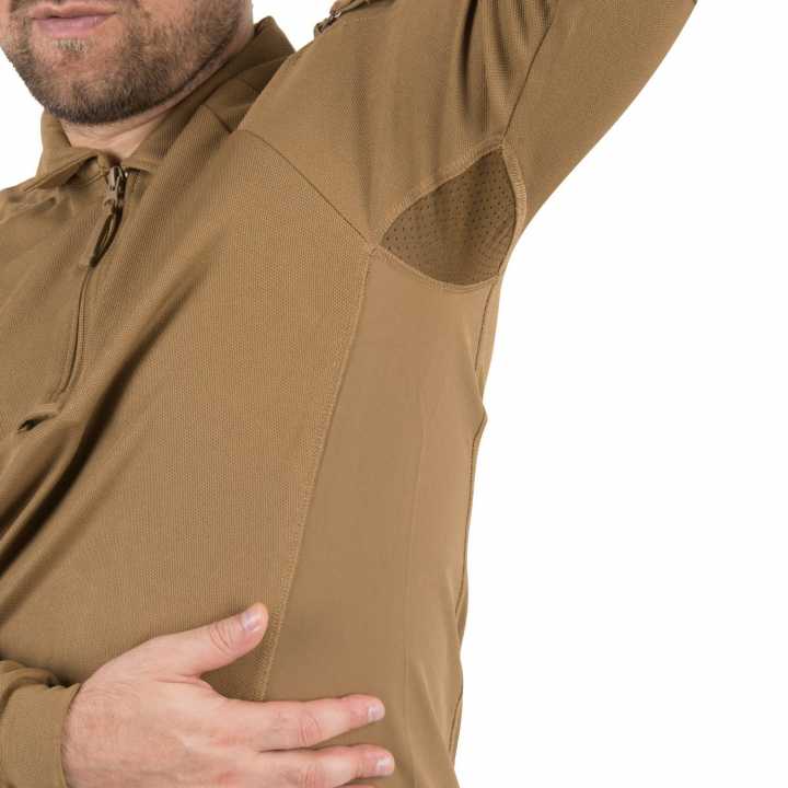 Range Polo Langarmshirt, coyote