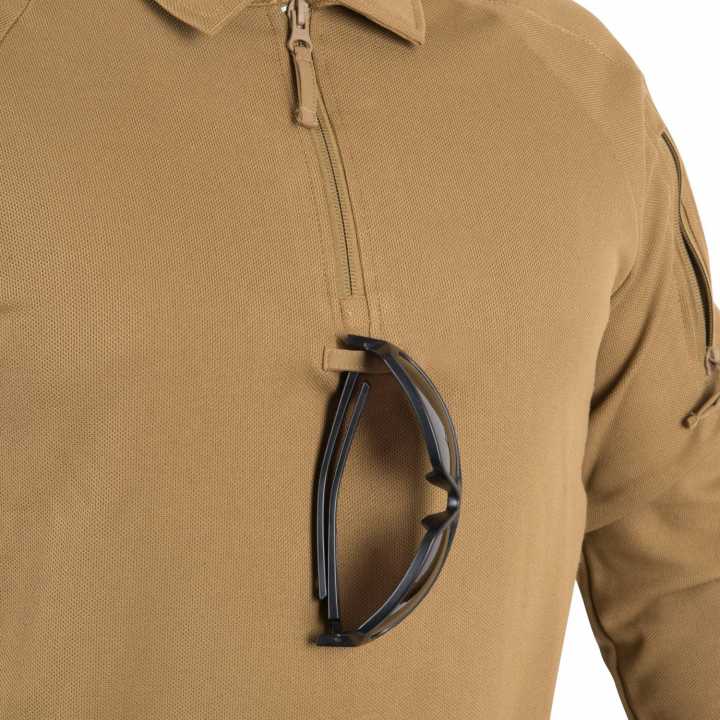 Range Polo Langarmshirt, schwarz