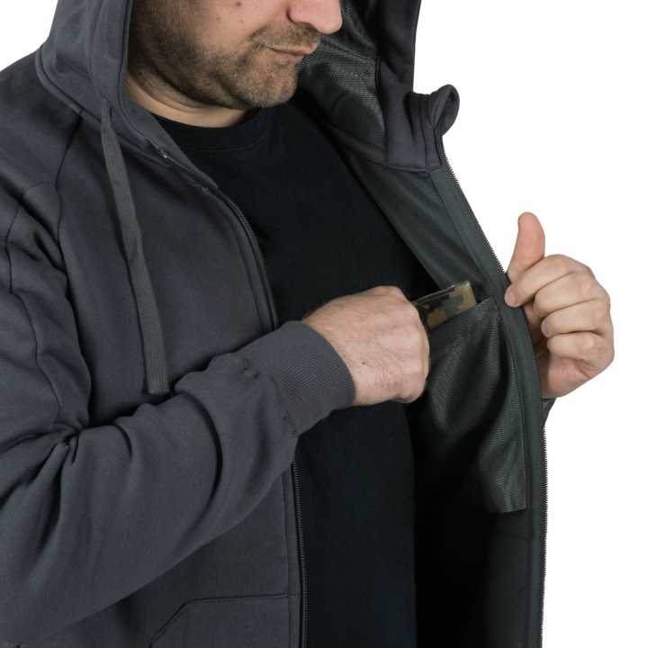 Urban Tactical Hoodie Lite (FullZip) - grau