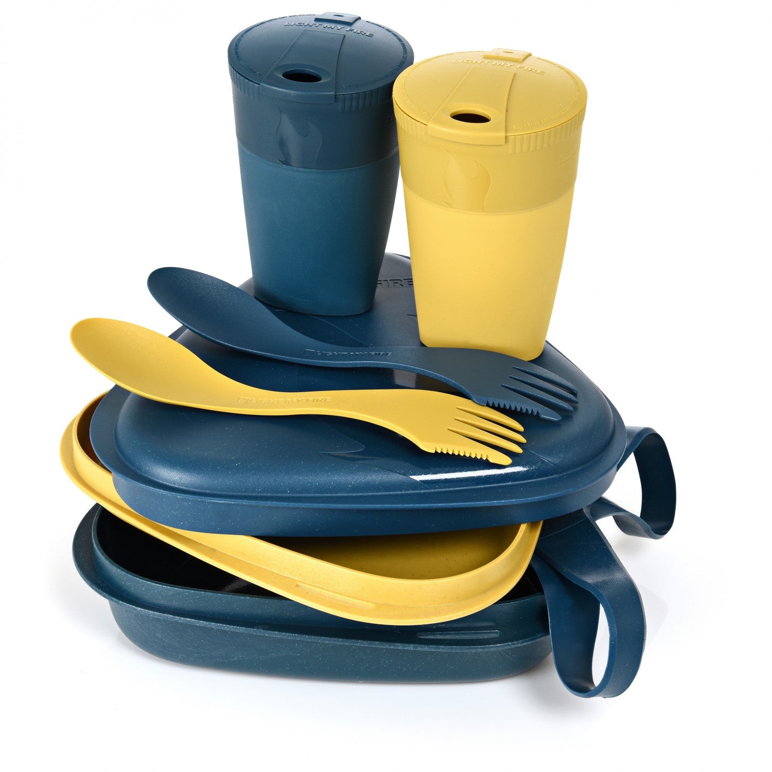 Pack n Eat Kit BIO für 2 Personen mustyyellow/hazyblue