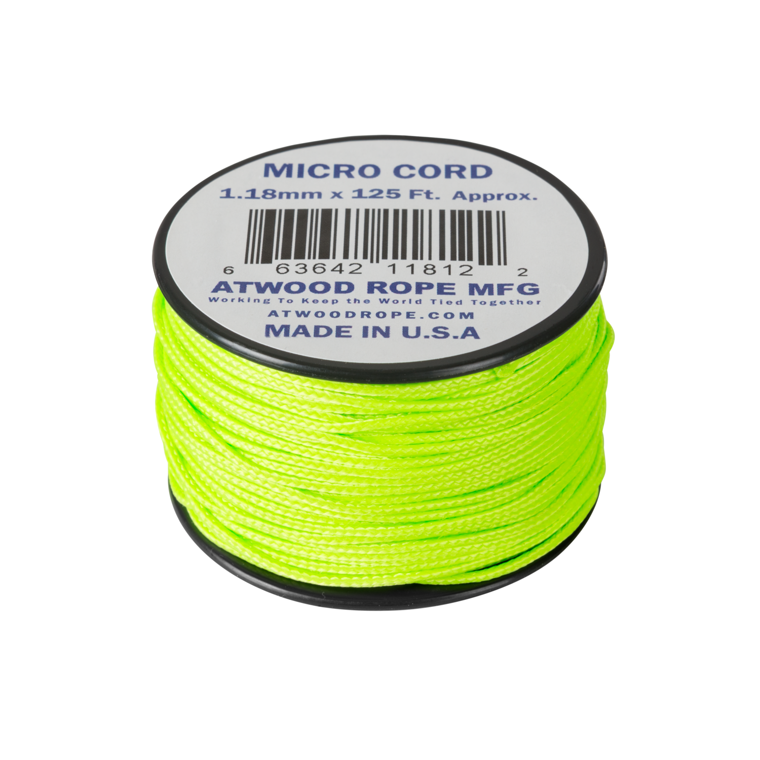 Micro Cord (125ft) Neon Green