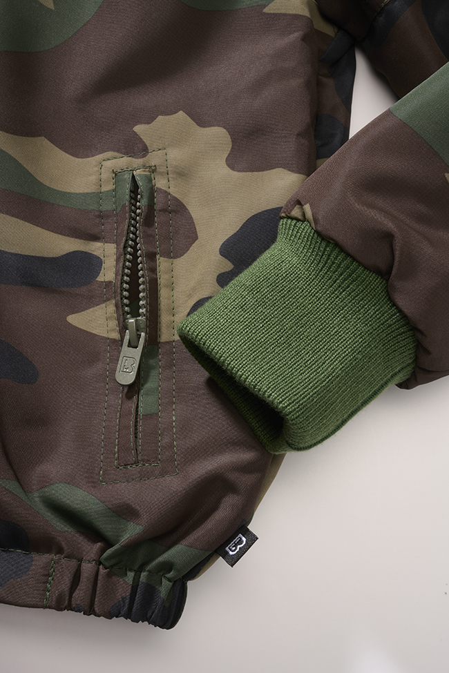 Kids Windbreaker Frontzip woodland