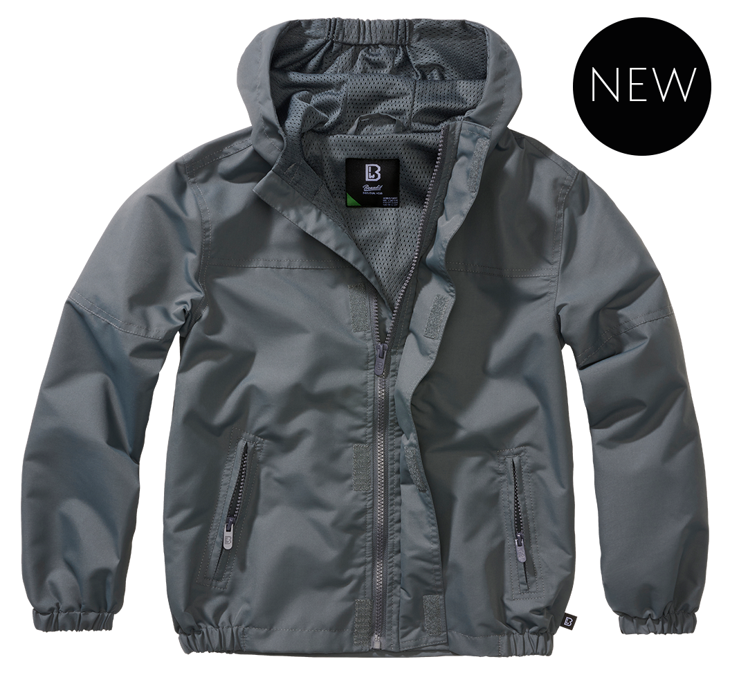 Kids Summerwindbreaker Frontzip anthracite