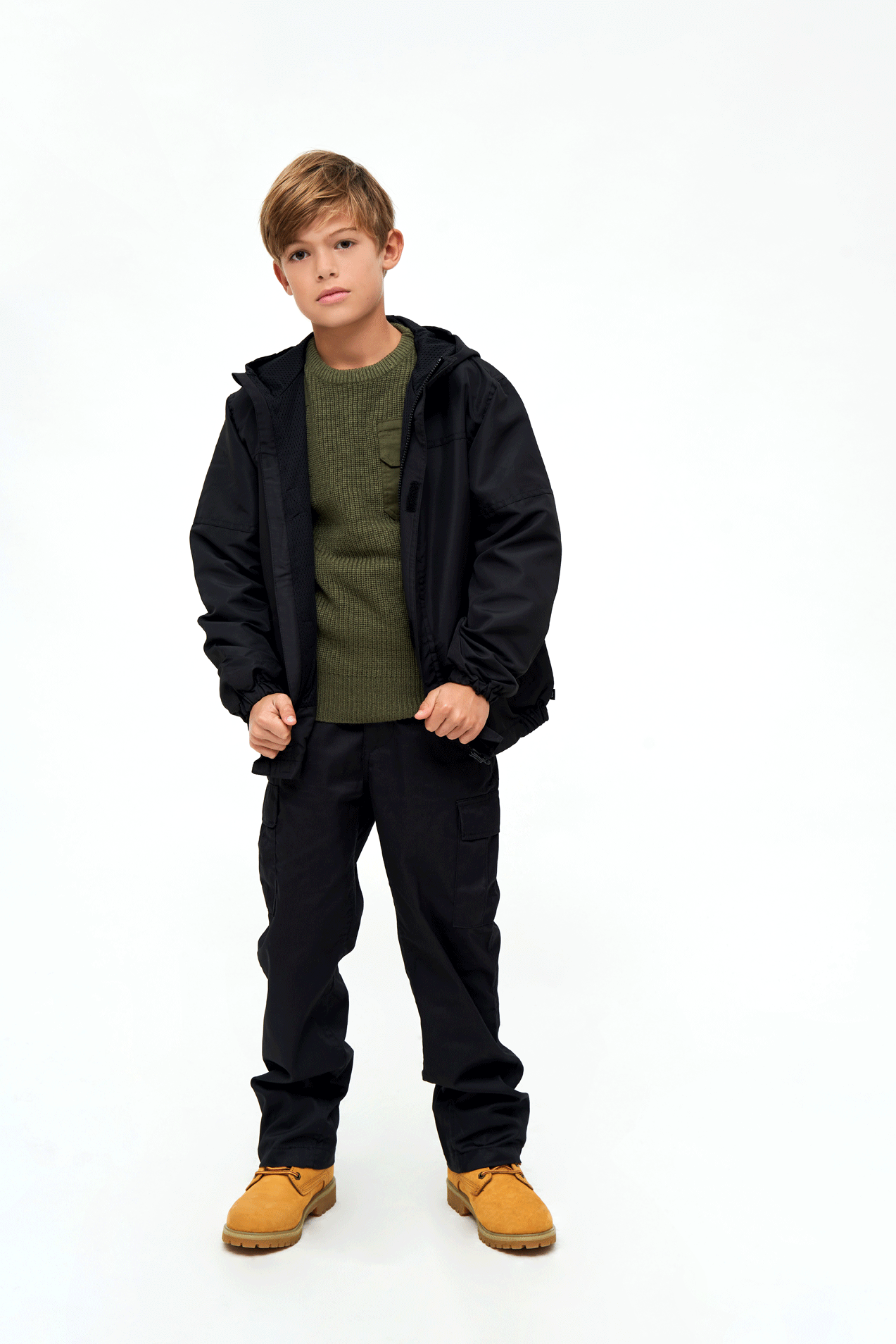 Kids Summerwindbreaker Frontzip black