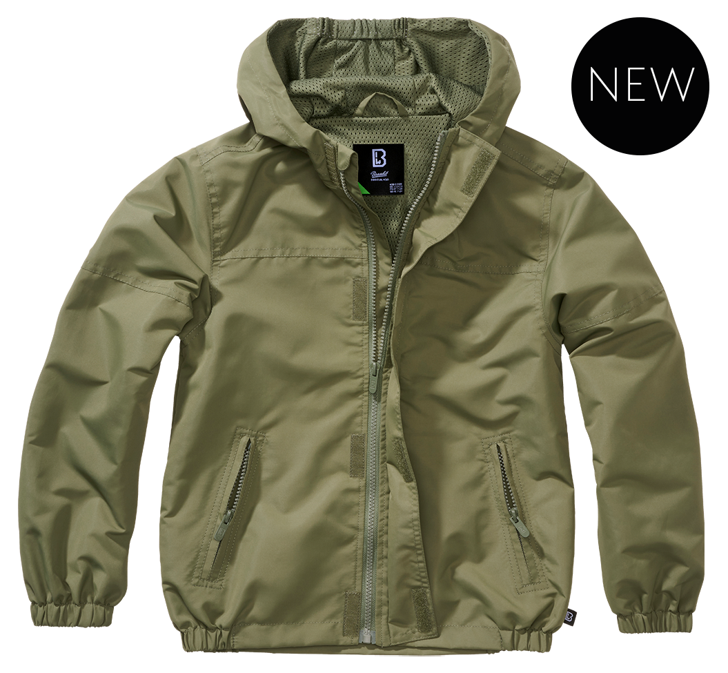 Kids Summerwindbreaker Frontzip olive