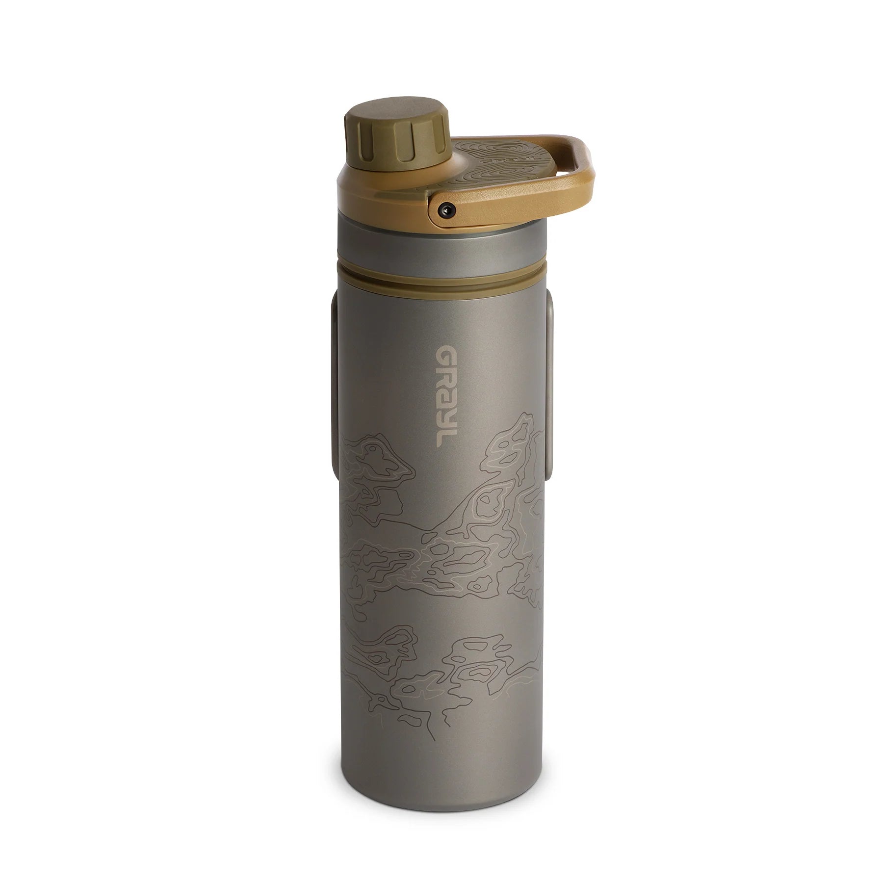 UltraPress 500ml Wasserfilter Titanium coyote brown