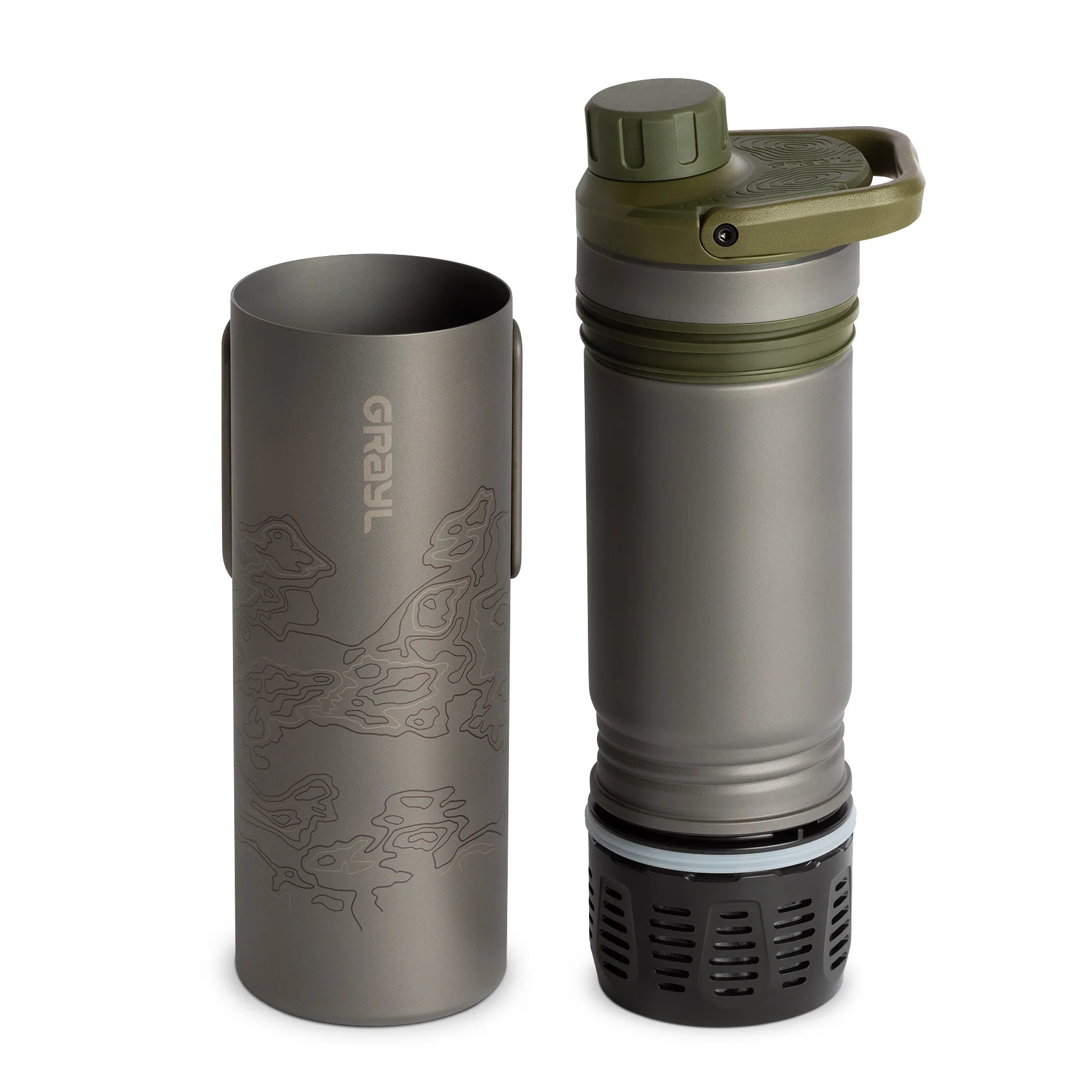 UltraPress 500ml Wasserfilter Titan olive drab