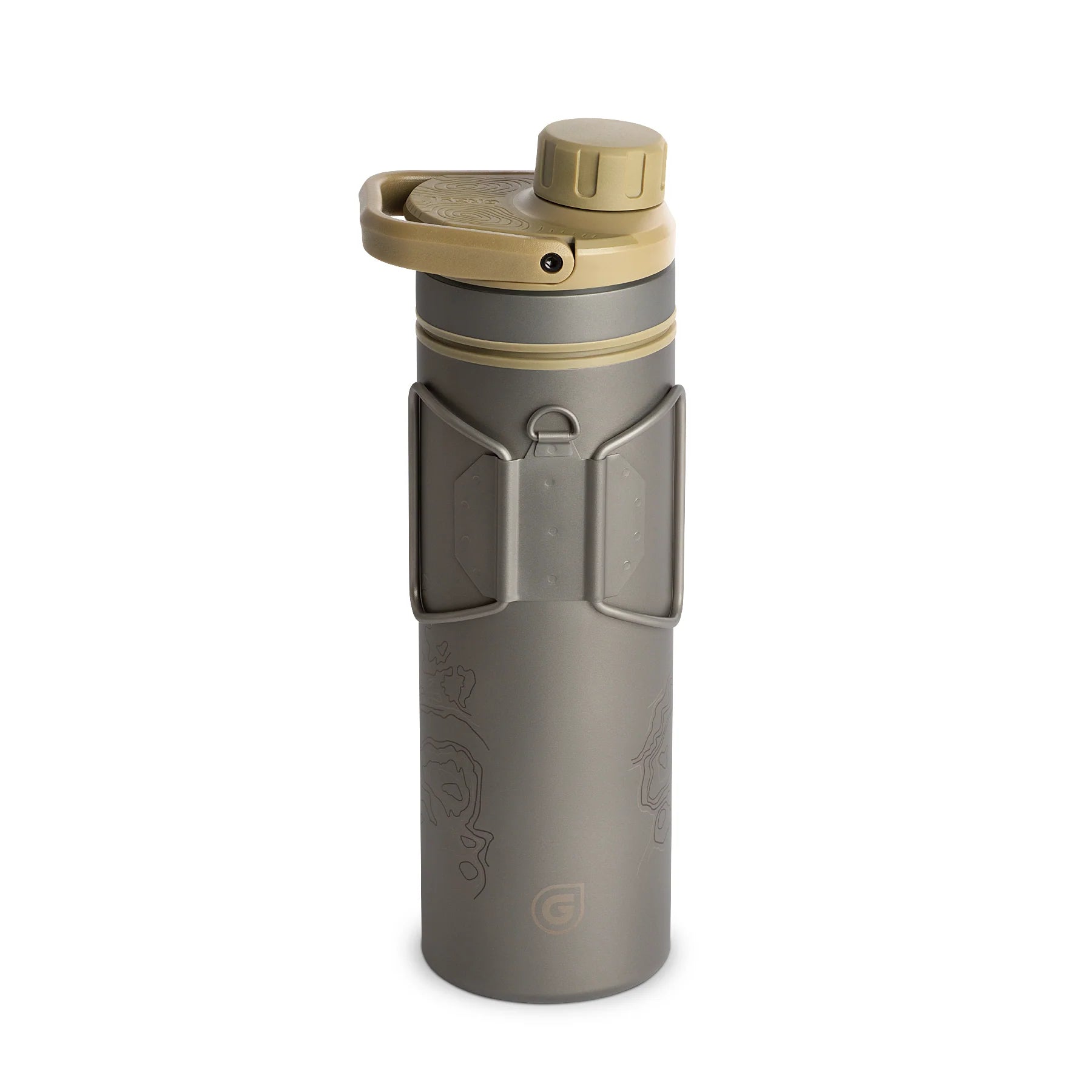 UltraPress 500ml Wasserfilter Titanium desert tan