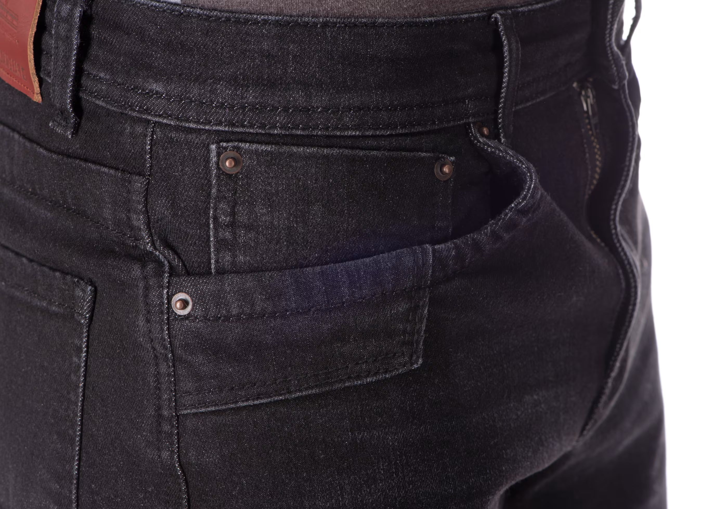 Blue Denim Tactical Flex Jeans - black grey washed