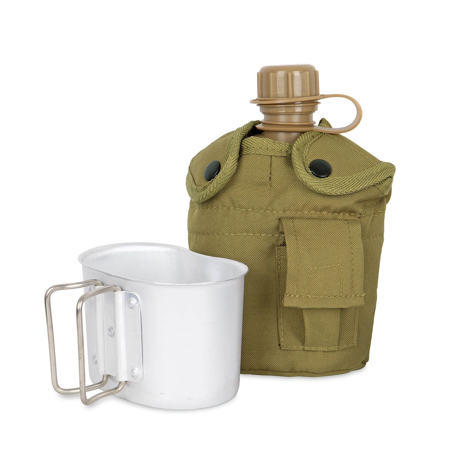 US Feldflasche mit Becher + Hülle coyote