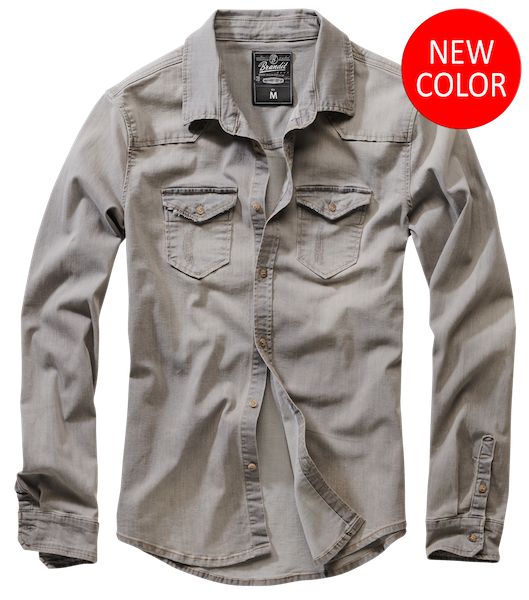 Hemd Riley Denim Shirt grau