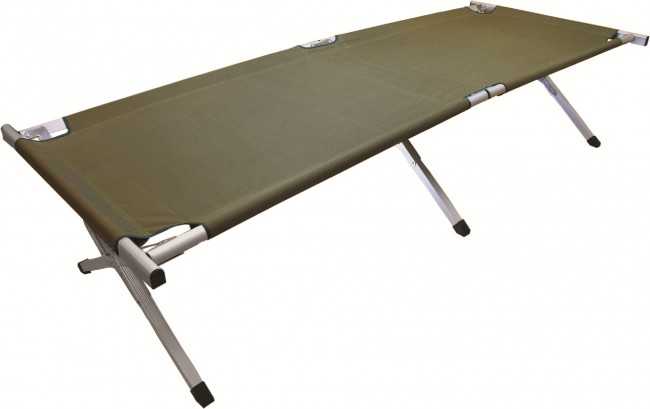 Feldbett Aluminium, grün