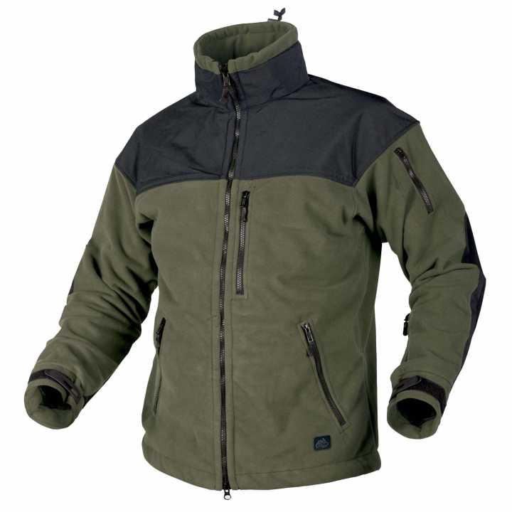 Classic Army Jacket - Fleece Windblocker oliv-schwarz